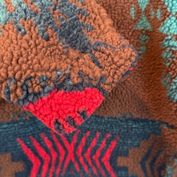 Tasha Polizzi Brown and Teal 3/4 Zip Up Jacket - Picture 4 of 10